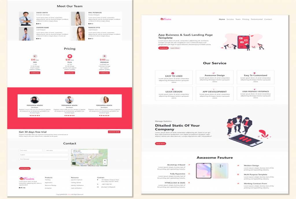 How to make Fushion tech corporate template and free download