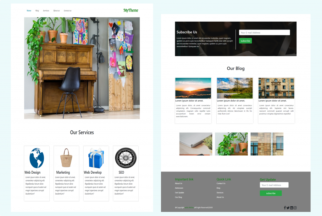 How to make My theme corporate template and free download