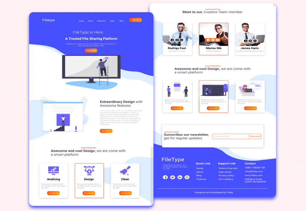 The Modern UI Landing Page For a Startup Company