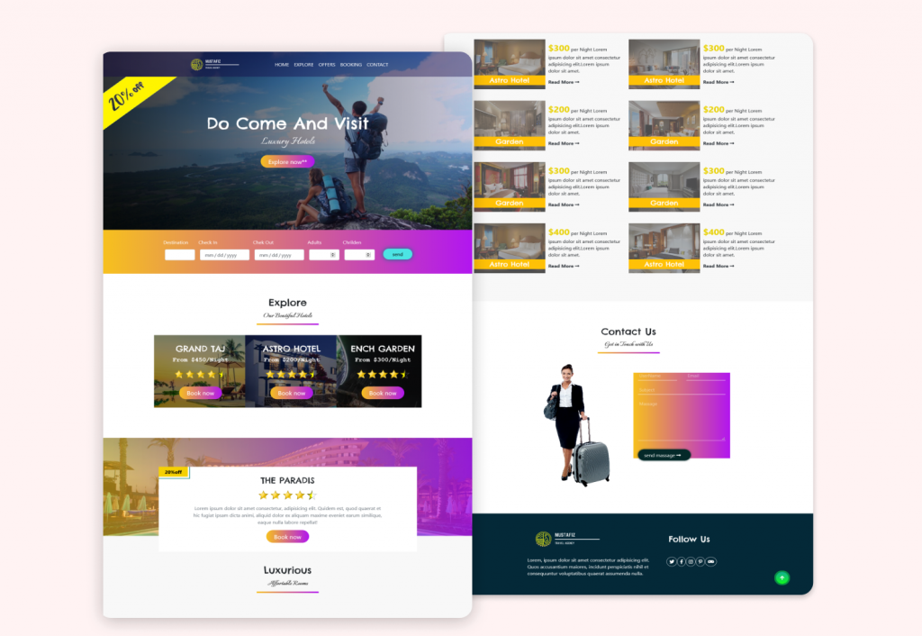 Travel Agency Template- How to make and free download