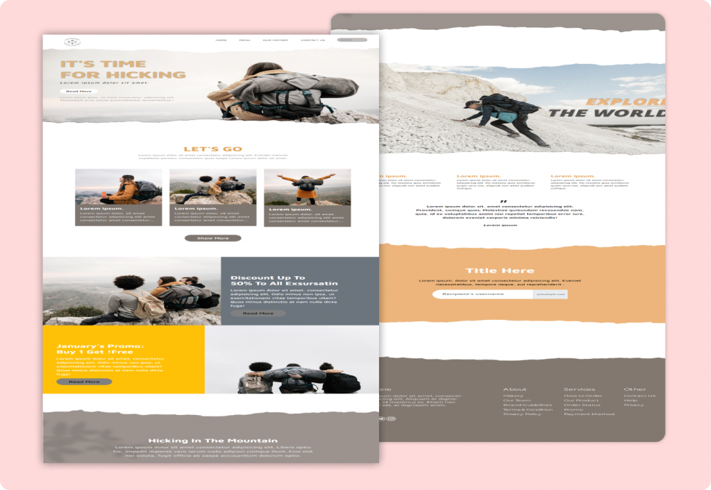 Hiking website – Hiking HTML template Free provide