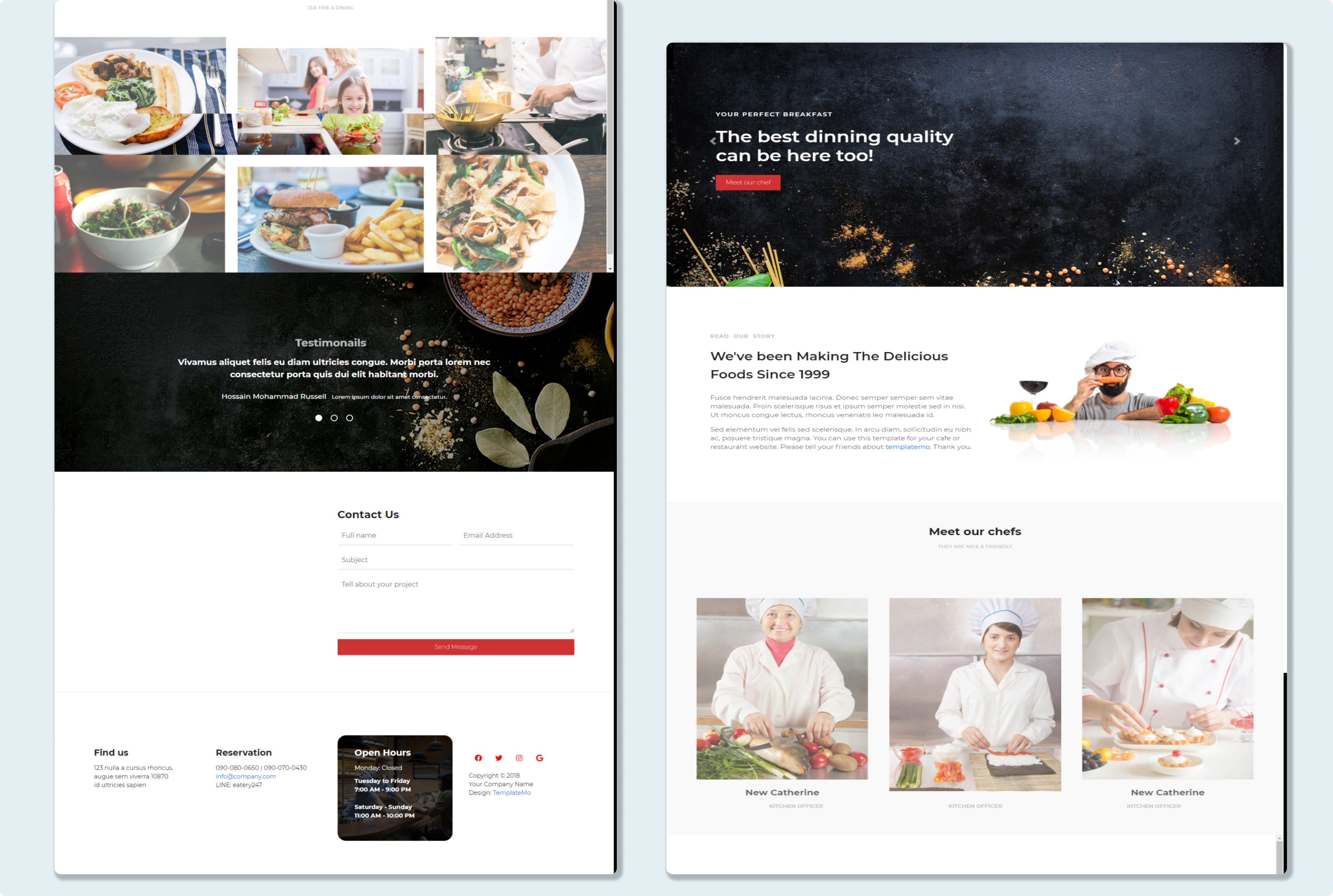 Filekcake HTML Restaurant Website